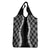 Hawaii Aloha Plumeria Lei Black Palaka Grocery Bag - Polynesian Pride