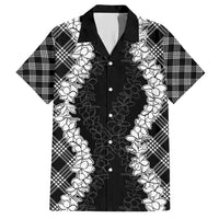 Hawaii Aloha Plumeria Lei Black Palaka Hawaiian Shirt - Polynesian Pride