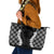 Hawaii Aloha Plumeria Lei Black Palaka Leather Tote Bag - Polynesian Pride