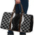 Hawaii Aloha Plumeria Lei Black Palaka Travel Bag - Polynesian Pride