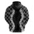 Hawaii Aloha Plumeria Lei Black Palaka Zip Hoodie - Polynesian Pride