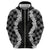 Hawaii Aloha Plumeria Lei Black Palaka Zip Hoodie - Polynesian Pride