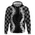 Hawaii Aloha Plumeria Lei Black Palaka Zip Hoodie - Polynesian Pride