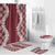 Hawaii Aloha Plumeria Lei Scarlet Palaka Bathroom Set - Polynesian Pride