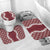 Hawaii Aloha Plumeria Lei Scarlet Palaka Bathroom Set - Polynesian Pride