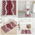 Hawaii Aloha Plumeria Lei Scarlet Palaka Bathroom Set - Polynesian Pride