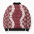 Hawaii Aloha Plumeria Lei Scarlet Palaka Bomber Puffer Jacket - Polynesian Pride