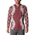 Hawaii Aloha Plumeria Lei Scarlet Palaka Button Sweatshirt - Polynesian Pride