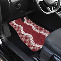Hawaii Aloha Plumeria Lei Scarlet Palaka Car Mats - Polynesian Pride