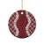 Hawaii Aloha Plumeria Lei Scarlet Palaka Ceramic Ornament - Polynesian Pride