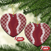 Hawaii Aloha Plumeria Lei Scarlet Palaka Ceramic Ornament - Polynesian Pride