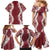Hawaii Aloha Plumeria Lei Scarlet Palaka Family Matching Mermaid Dress and Hawaiian Shirt - Polynesian Pride