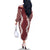 Hawaii Aloha Plumeria Lei Scarlet Palaka Family Matching Off The Shoulder Long Sleeve Dress and Hawaiian Shirt - Polynesian Pride