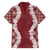 Hawaii Aloha Plumeria Lei Scarlet Palaka Family Matching Short Sleeve Bodycon Dress and Hawaiian Shirt - Polynesian Pride