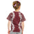 Hawaii Aloha Plumeria Lei Scarlet Palaka Kid T Shirt - Polynesian Pride