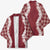 Hawaii Aloha Plumeria Lei Scarlet Palaka Kimono - Polynesian Pride