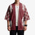 Hawaii Aloha Plumeria Lei Scarlet Palaka Kimono - Polynesian Pride
