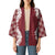 Hawaii Aloha Plumeria Lei Scarlet Palaka Kimono - Polynesian Pride