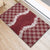 Hawaii Aloha Plumeria Lei Scarlet Palaka Rubber Doormat - Polynesian Pride
