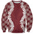 Hawaii Aloha Plumeria Lei Scarlet Palaka Sweatshirt - Polynesian Pride