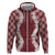 Hawaii Aloha Plumeria Lei Scarlet Palaka Zip Hoodie - Polynesian Pride
