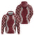 Hawaii Aloha Plumeria Lei Scarlet Palaka Zip Hoodie - Polynesian Pride