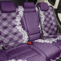 Hawaii Aloha Plumeria Lei Violet Palaka Back Car Seat Cover - Polynesian Pride