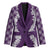 Hawaii Aloha Plumeria Lei Violet Palaka Blazer - Polynesian Pride