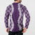 Hawaii Aloha Plumeria Lei Violet Palaka Button Sweatshirt - Polynesian Pride