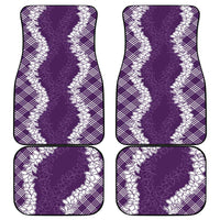 Hawaii Aloha Plumeria Lei Violet Palaka Car Mats - Polynesian Pride