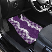 Hawaii Aloha Plumeria Lei Violet Palaka Car Mats - Polynesian Pride