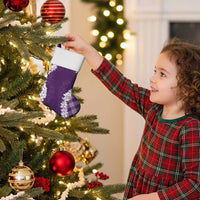 Hawaii Aloha Plumeria Lei Violet Palaka Christmas Stocking - Polynesian Pride