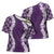 Hawaii Aloha Plumeria Lei Violet Palaka Cross Shoulder Shirt - Polynesian Pride