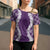 Hawaii Aloha Plumeria Lei Violet Palaka Cross Shoulder Shirt - Polynesian Pride
