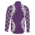 Hawaii Aloha Plumeria Lei Violet Palaka Family Matching Off Shoulder Short Dress and Hawaiian Shirt - Polynesian Pride
