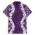 Hawaii Aloha Plumeria Lei Violet Palaka Family Matching Short Sleeve Bodycon Dress and Hawaiian Shirt - Polynesian Pride