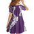 Hawaii Aloha Plumeria Lei Violet Palaka Family Matching Summer Maxi Dress and Hawaiian Shirt - Polynesian Pride