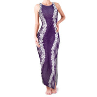 Hawaii Aloha Plumeria Lei Violet Palaka Family Matching Tank Maxi Dress and Hawaiian Shirt - Polynesian Pride