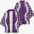 Hawaii Aloha Plumeria Lei Violet Palaka Kimono - Polynesian Pride