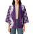 Hawaii Aloha Plumeria Lei Violet Palaka Kimono - Polynesian Pride