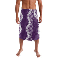 Hawaii Aloha Plumeria Lei Violet Palaka Lavalava - Polynesian Pride