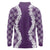 Hawaii Aloha Plumeria Lei Violet Palaka Long Sleeve Polo Shirt - Polynesian Pride