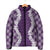 Hawaii Aloha Plumeria Lei Violet Palaka Padded Jacket - Polynesian Pride