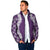 Hawaii Aloha Plumeria Lei Violet Palaka Padded Jacket - Polynesian Pride