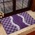 Hawaii Aloha Plumeria Lei Violet Palaka Rubber Doormat - Polynesian Pride