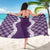 Hawaii Aloha Plumeria Lei Violet Palaka Sarong - Polynesian Pride