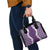Hawaii Aloha Plumeria Lei Violet Palaka Shoulder Handbag - Polynesian Pride