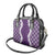Hawaii Aloha Plumeria Lei Violet Palaka Shoulder Handbag - Polynesian Pride