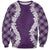 Hawaii Aloha Plumeria Lei Violet Palaka Sweatshirt - Polynesian Pride