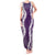 Hawaii Aloha Plumeria Lei Violet Palaka Tank Maxi Dress - Polynesian Pride